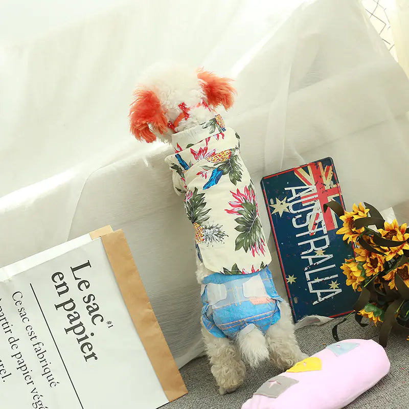 Spring Collection Fashionable Dog Shirt - Comfortable Cotton