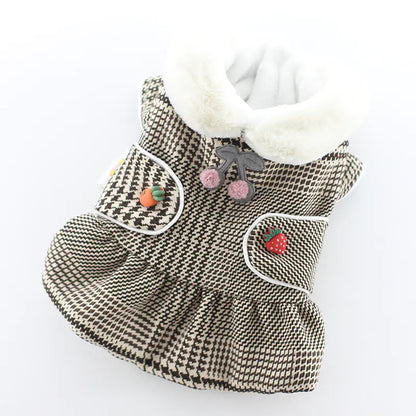 Plaid Skirt Pet Dog Clothes for VIP Babies