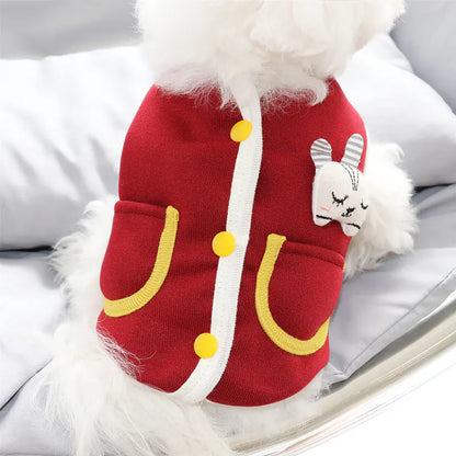 Rabbit Cardigan Sweater for Puppy Dog Clothes